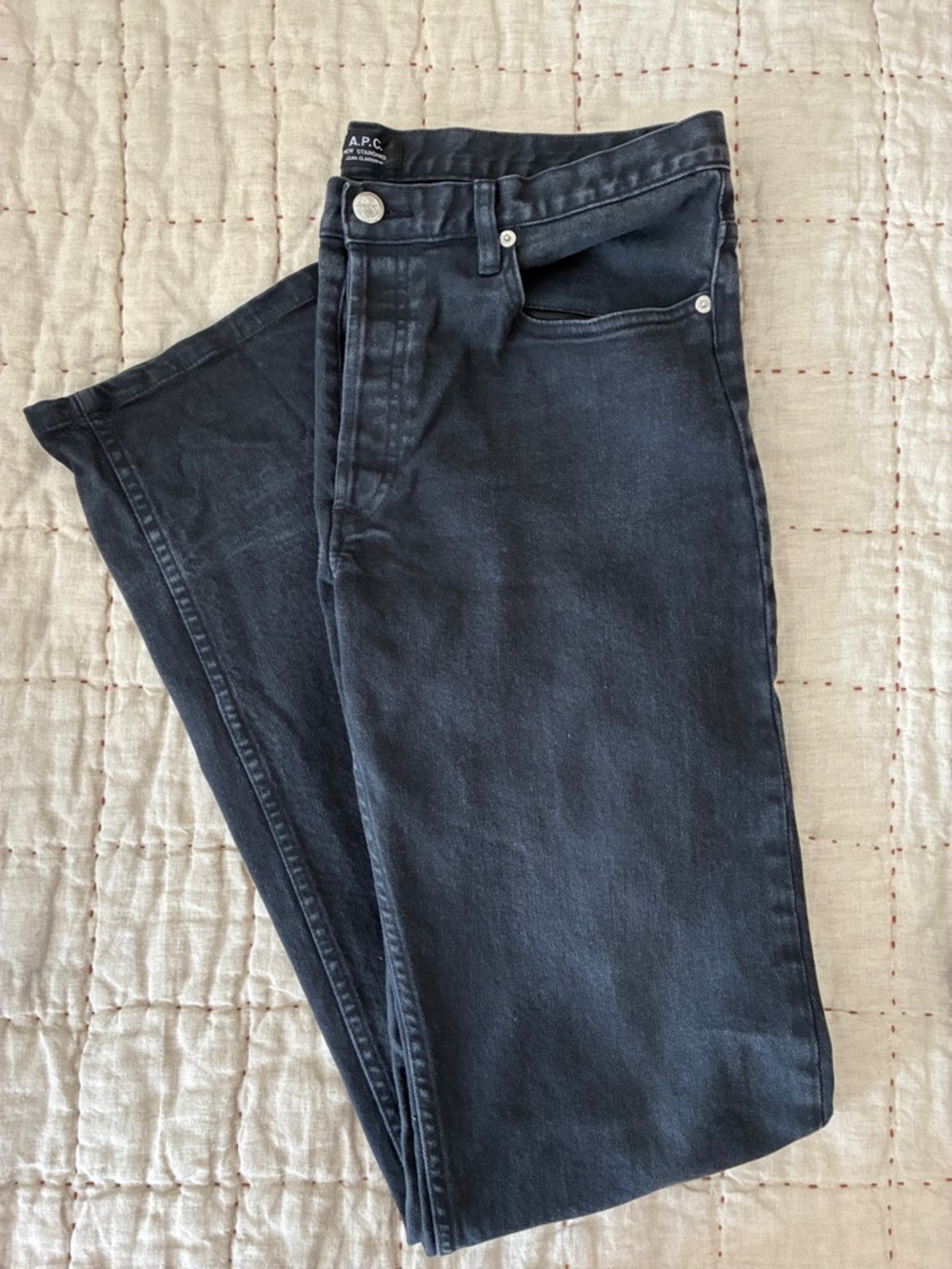 A.P.C. Slim Straight Black Denim Jeans